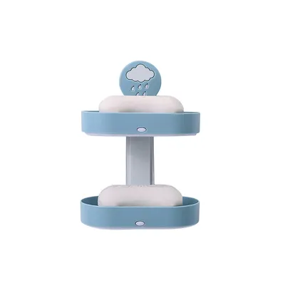 Household Wall-Mounted Drain Double-Layer Soap Box