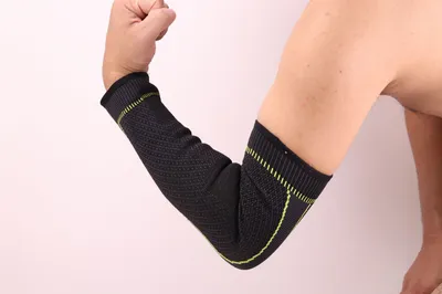Knitted extended sports elbow pads for camping