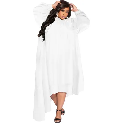 Casual Long Sleeve Solid Color Dress