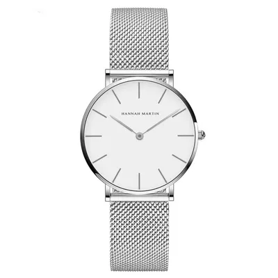 Steel strap watch double needle rose gold ultra-thin quartz men's watch