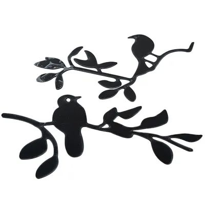 3D Mirror Bird Branch Wall Decal Room Decoration Wall Sticker