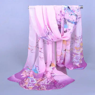 Chiffon Printed Chiffon Scarf For Women