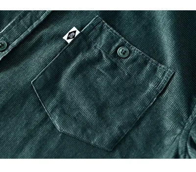 Men Pocket Casual Corduroy Long-sleeved Shirt