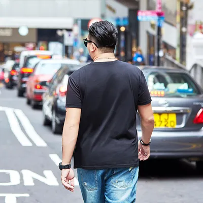 Half sleeve printed loose fat T-shirt