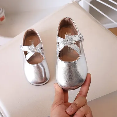 2026 Spring & Autumn New Kids Leather Shoes, Star Dance Shoes, Baby Girl Princess Shoes
