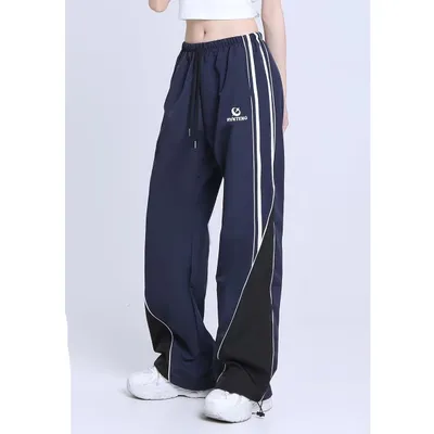 Retro American High Waist Straight Pants Slimming