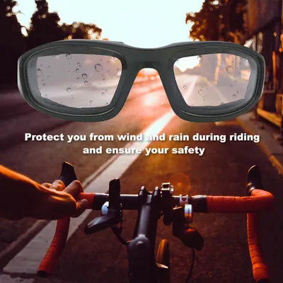 3 Pairs Motorcycle Sports Biker Riding Glasses Wind Resistant Eye Protection Clear Sports Goggles Cycling Glasses Sunglasses