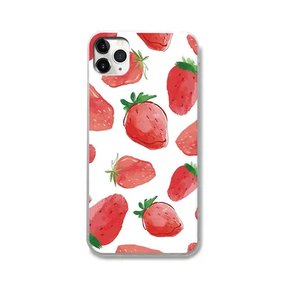 Small Strawberry Pattern Silicone Phone Case