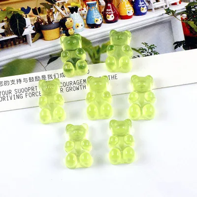 Jelly Transparent Bear Resin Accessories Creative Diy Earrings Necklace Material