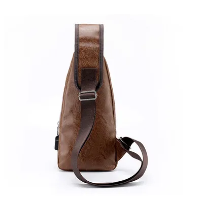 USB Portable Charging Chest Bag Messenger Bag