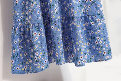 Women's Round Neck Long Sleeve Pullover Floral Dress