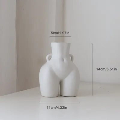 Home Ceramic Decoration Crafts Ornaments Simulation Body Art Dried Flower Vase