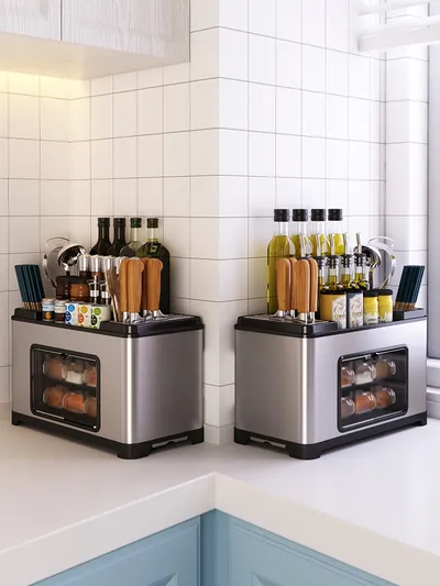 Stainless Steel Kitchen Condiment Storage Rack