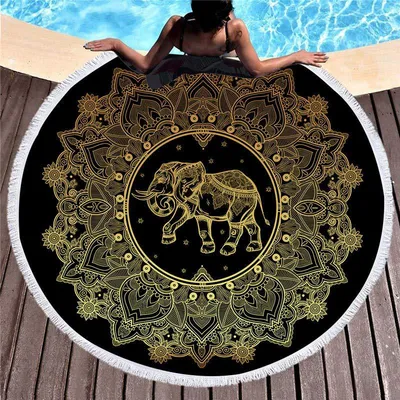 Dream Catcher Elephant Turtle Beach Towel