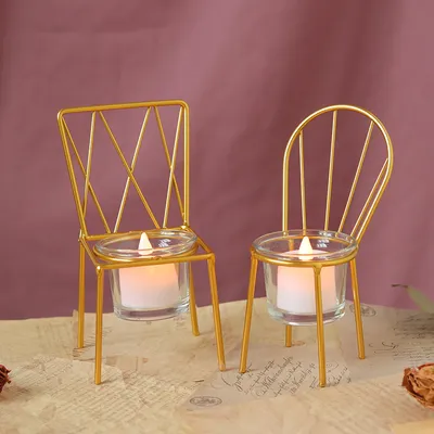 Metal Crafts Seat Candle Holder Decoration Living Room Candlelight Dinner Table Decoration Decoration