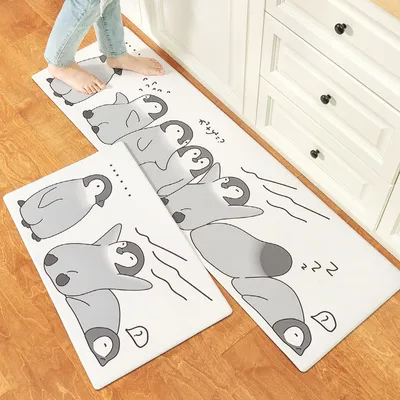 Kitchen Floor Mats Can Be Wiped Non-slip, Disposable Oil-proof, Dirt-resistant Drop-proof Waterproof Mat