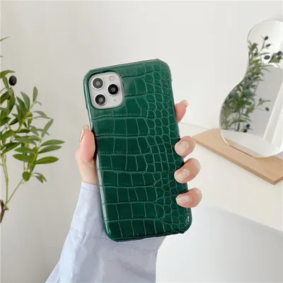 Pattern Leather Phone Case Half Hard Shell