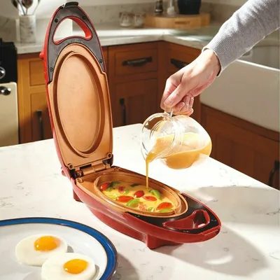 Kitchen Ceramic Non Stick Copper Infused Healthy No Oil Grill Omelette Maker