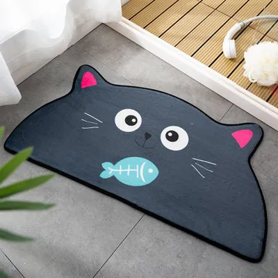 Cartoon Shaped Floor Mat Bedroom Entrance Carpet Semi-circle Floor Mat