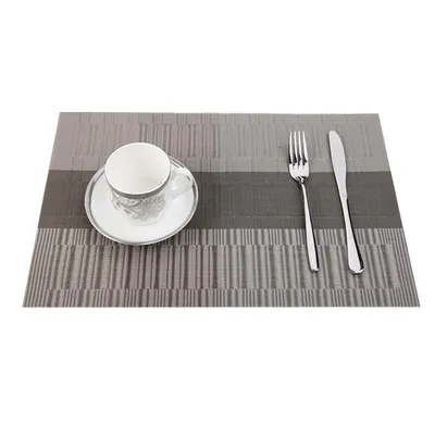 Plain Rectangular PVC Woven Tableware Western-style Placemat