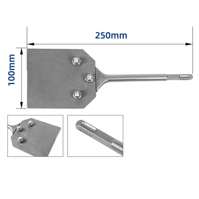 Round Handle Four Pits Chisel House Decoration Floor Shovel Chisel Shovel Tile Floor Cleaning