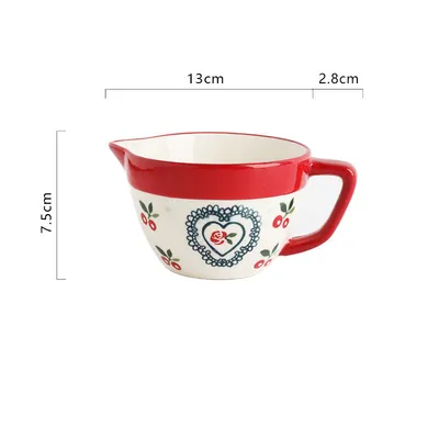 Sharp-mouthed Ceramic Handle Home Baking Sauce And Egg Bowl