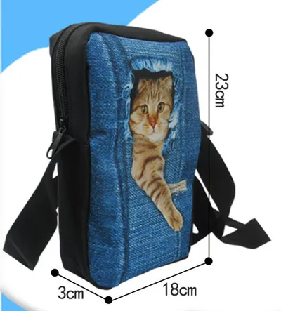 Customized Image Vintage Anime Punk Printing Cool Small Messenger Bags Shoulder Bag Boys Crossbody Bags