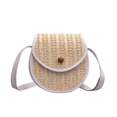 New Korean style straw woven mobile phone bag