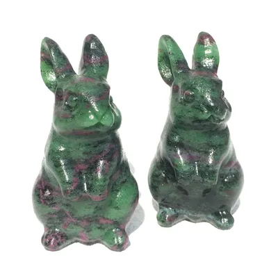 Natural Crystal Raw Stone Rabbit Carving Craft