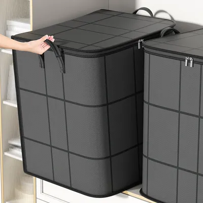 Large Capacity Clothes Storage Bag, Wardrobe Organizer For Clothing & Quilts, Ideal For School & Moving Luggage Storage