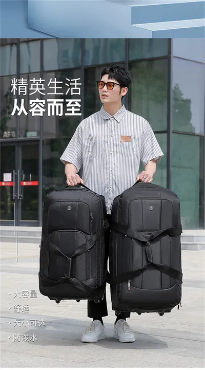 Women Travel Suitcase Trolley Bags Wheeled Bag Oxford Waterproof Rolling Luggage Travel Handbag