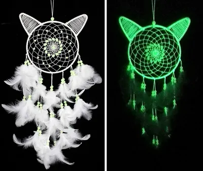 Creative Kitten-shaped Decoration Bedroom Pendants Home Dream Catcher Hanging Decoration Net