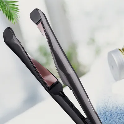2 In1 Professional Hair Straightener Hair Crimper Dry/Wet Hair Straightening Curling Comb
