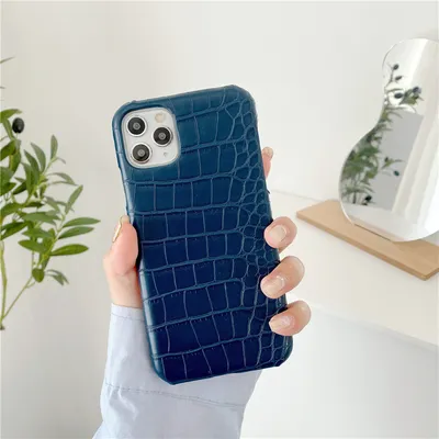 Pattern Leather Phone Case Half Hard Shell