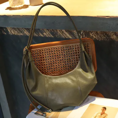 Top-grain Cowhide Leather Croissant Bag, New Autumn And Winter Retro Fashion Shoulder And Crossbody Genuine Leather Bag, High-look Dumpling Bag