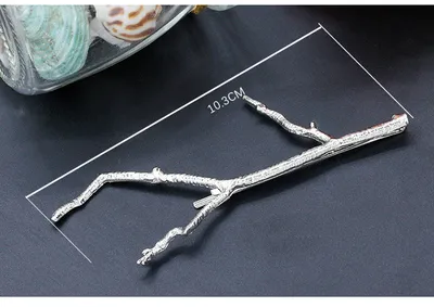 Metal branch women's hair clip