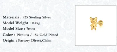 Fashion Diamond Threaded Ear Piercing Women