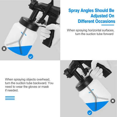 800ML Paint Spray Painter For Spring 650W Paint Sprayer Machine 800ML Per Min Output