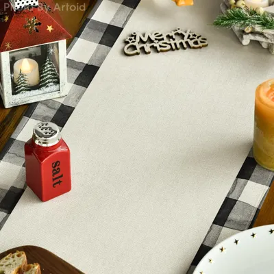 Christmas Trees Merry Xmas Table Runner, Seasonal Winter Holiday Kitchen Dining Table Decoration