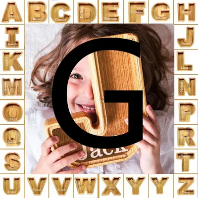 Wooden Piggy Bank Creative English Alphabet Piggy Bank Wooden Acrylic Crafts
