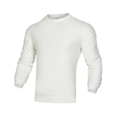 Men's Long-sleeved Shoulder Pleated Sweater