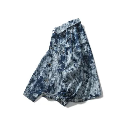 Men's Autumn Loose Hip Hop Street Gradient Tie Dye Premium Sense Jacket