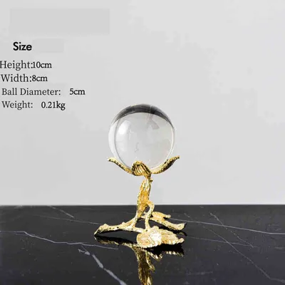 Nordic Light Luxury Metal Crystal Ball Craft Decoration