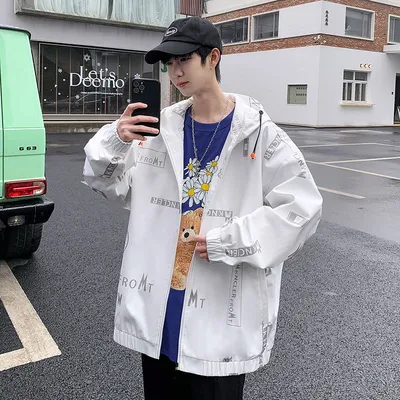 Men's Baseball Uniform Korean Style All Match Printed Jacket