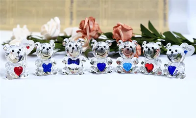Cute Bear Crystal Figurine