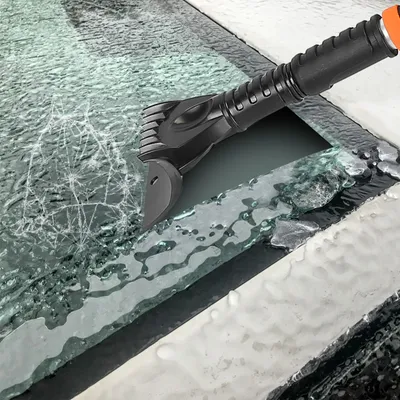 3 Color Options -- 1Pc 3 In 1 Windshield Ice Scraper Extendable Car Snow Removal Tool Telescoping Car Broom Snow Shovel Automobile Frost Removal