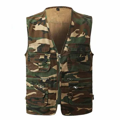 Multi-pocket Fishing Photography Camouflage Vest Outdoor