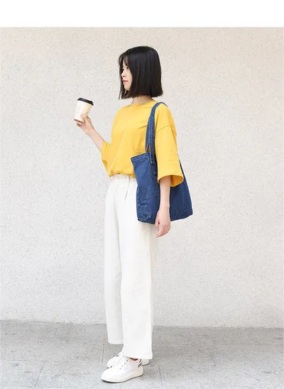 Denim handbag