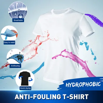 Quick-drying Waterproof Anti-fouling T-shirt Couple Half Sleeve Bottoming Shirt