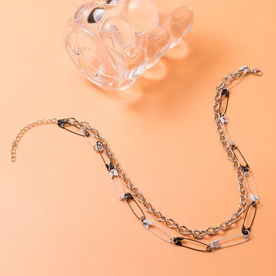 Simple And Simple Double-layer Metal Chain Necklace